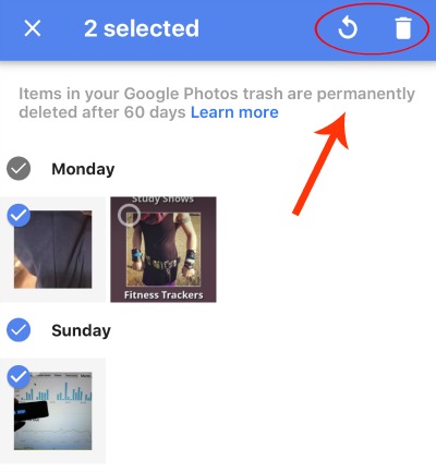 restore google photos